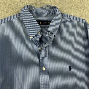 Ralph Lauren Dress Shirt Vertical Striped Mens 17.5 or 44 / Men's Large Preppy
